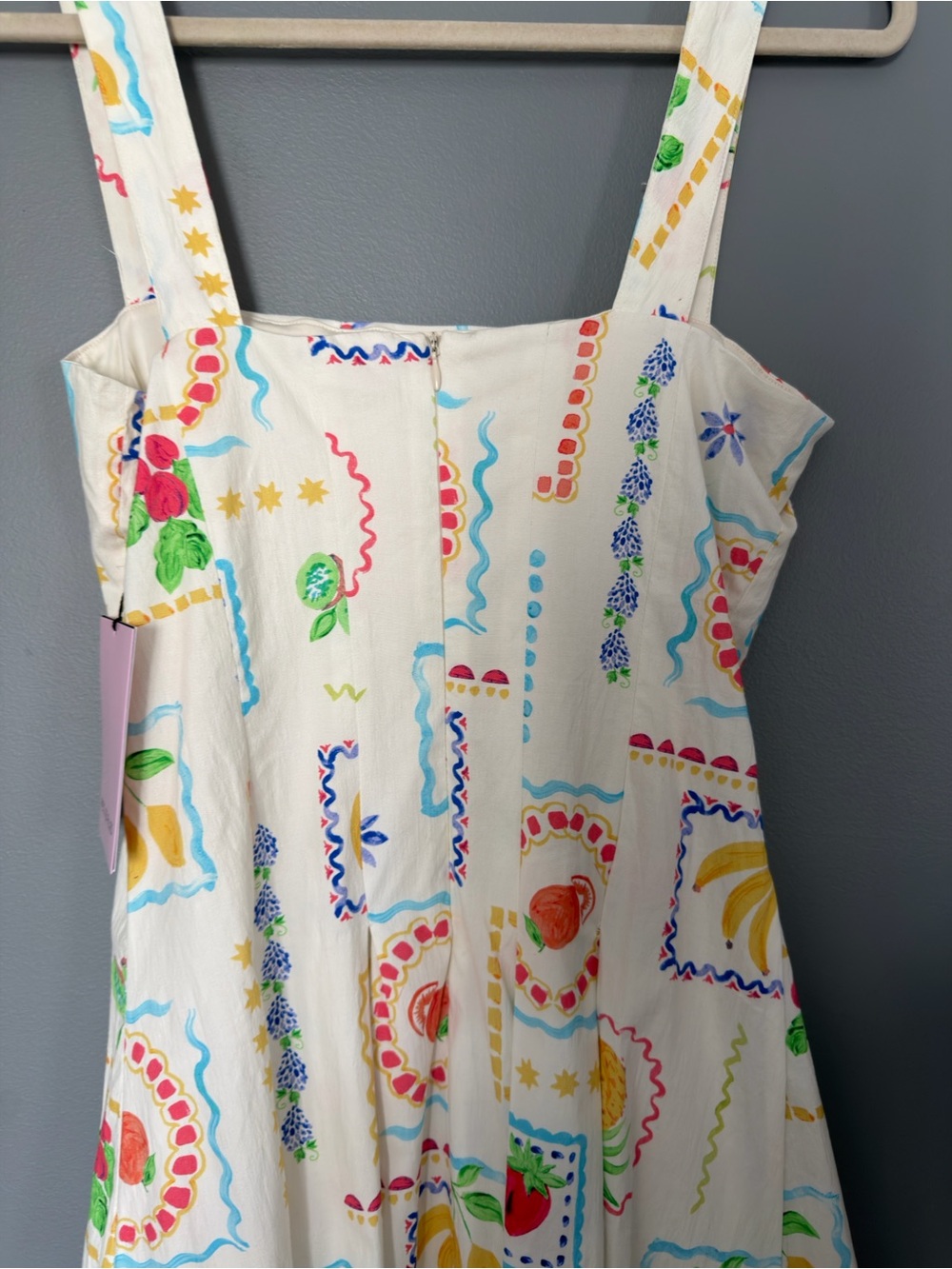 Avec Les Filles Cream Sundress with Colorful Fruit & Floral Print - Picture 6 of 6